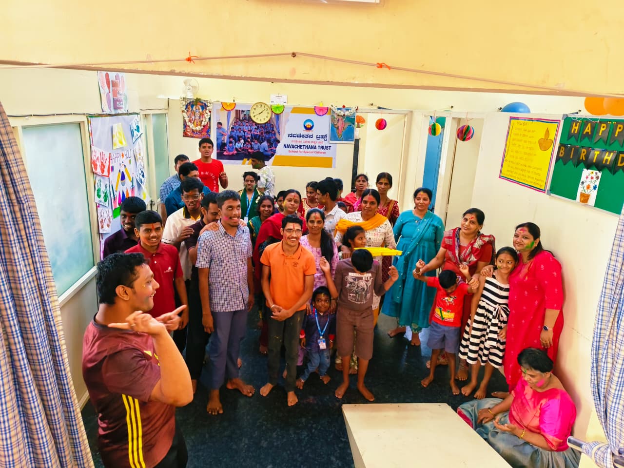 Students, families and staff gathered for a colourful celebration